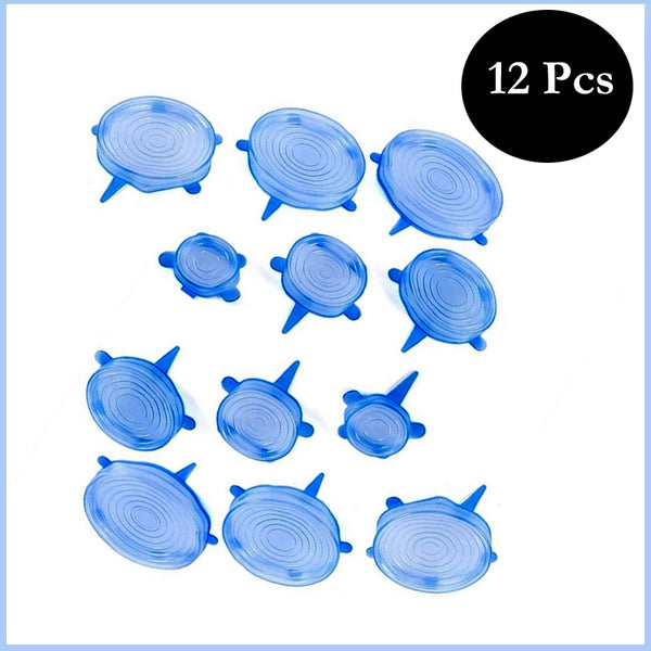 2 Sets Of 6 Pcs Silicone Food Wrap Cap